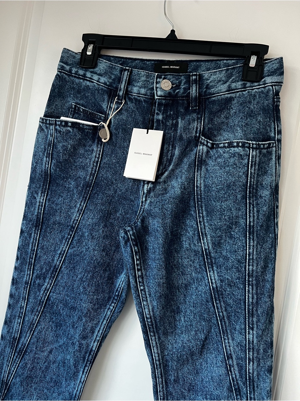 Isabel Marant Acid-Wash Blue Skinny Jeans